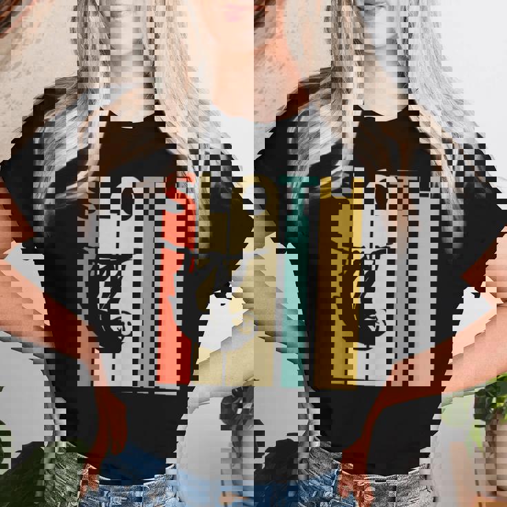 Sloth ナマケモノ 動物 レディースTシャツ 彼女への贈り物