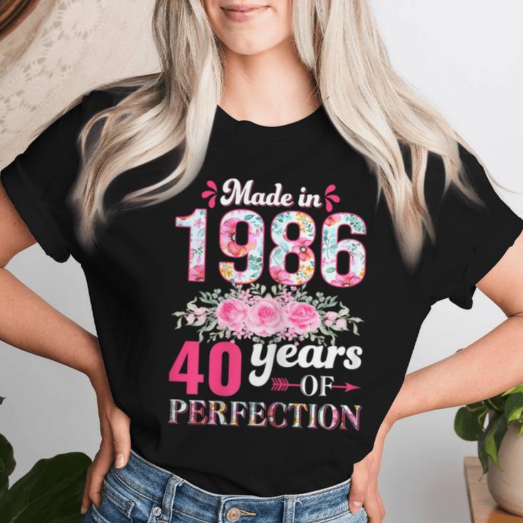 Vintage 1986 40 Años Cumpleaños Regalo Made In 1986 Camiseta de mujer Regalos para ella