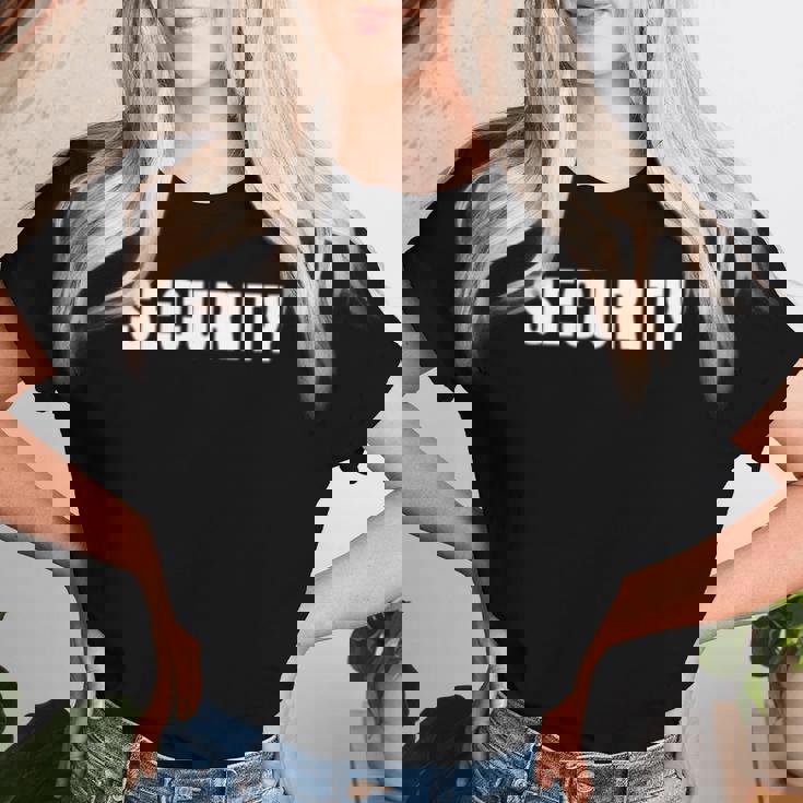 イベントのセキュリティ安全ガードの服装男性女性ecurity 長袖tシャツ レディースTシャツ 彼女への贈り物