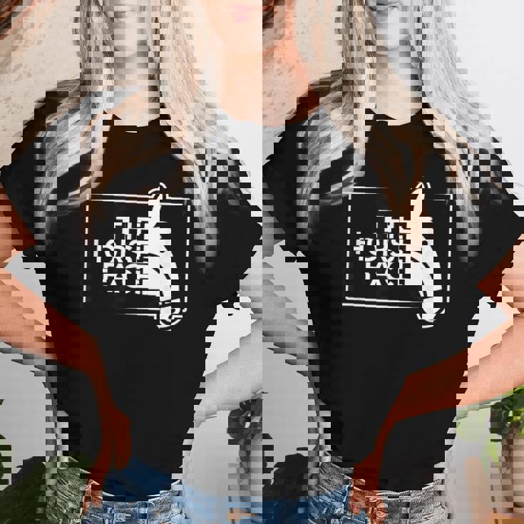 ザ・ホース・フェイス The Horse Face 午年 馬【十二支 干支】2026年 ブランド パロディ レディースTシャツ 彼女への贈り物