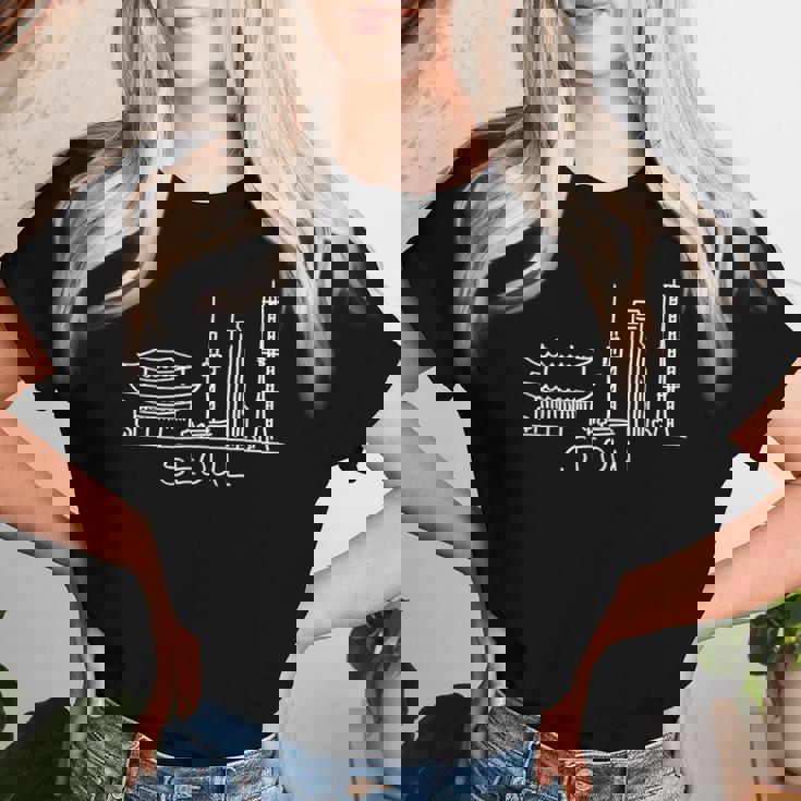 ソウルシティ韓国お土産ギフト 男性 女性 レディースTシャツ 彼女への贈り物