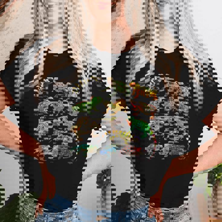 トカゲイグアナ クールな爬虫類タイプ – 男性、女性、男の子、女の子。 レディースTシャツ 彼女への贈り物