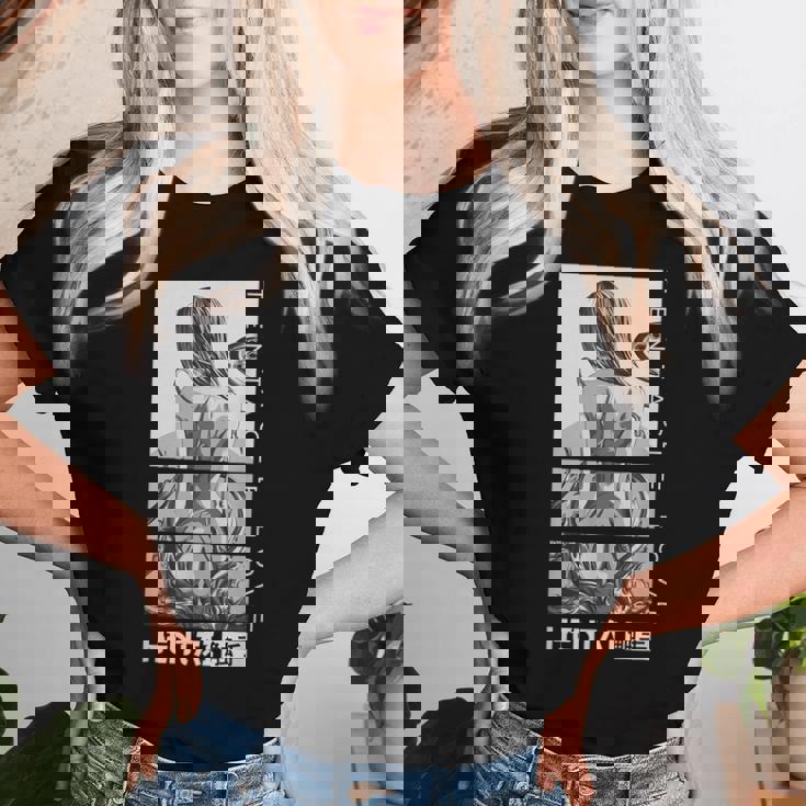 変態 触手 ラブ アニメ 女の子 和袖 Waifu レディースTシャツ 彼女への贈り物