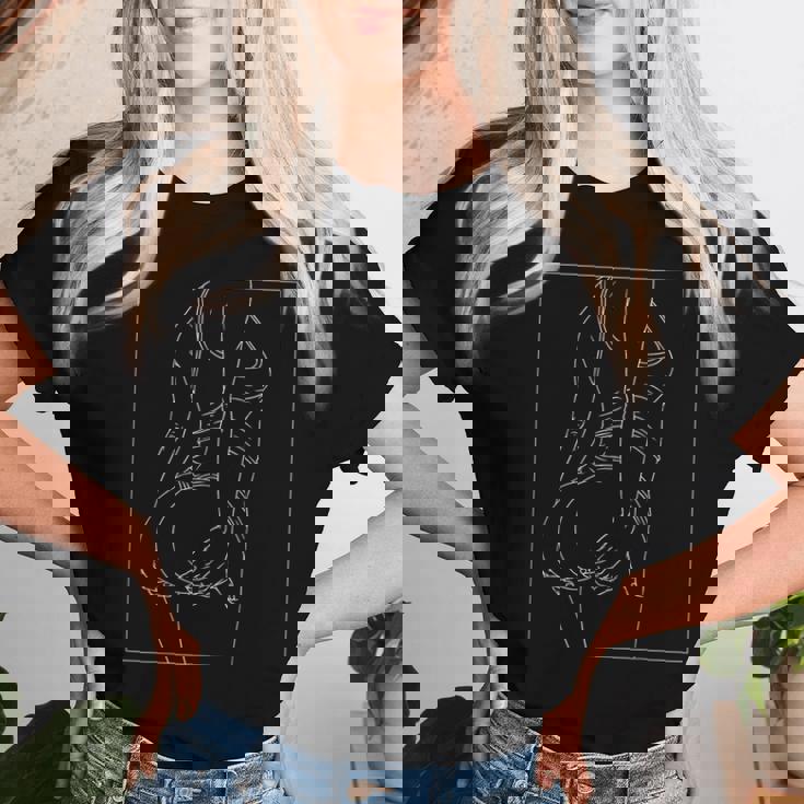 素敵なお尻、お尻、お尻、ビキニ姿のセクシーな女の子 レディースTシャツ 彼女への贈り物