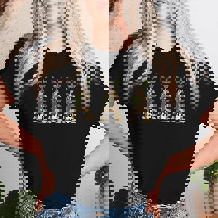 迷彩柄 ウサギ キュート イースターデー ウサギ 男性 女性 キッズ レディースTシャツ 彼女への贈り物