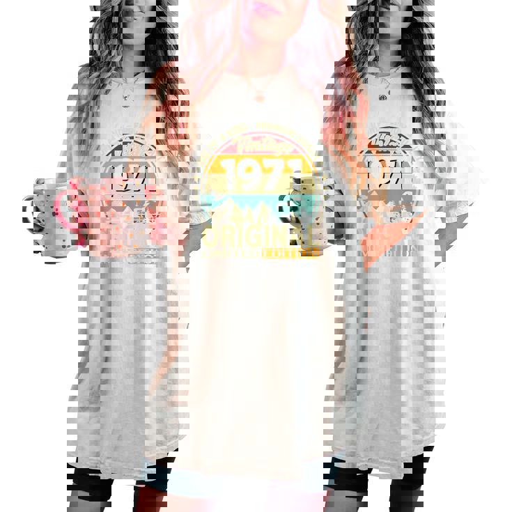 55歳 誕生日 男性女性intage 1971年1971年生まれ レトロデザインブランド レディースオーバーサイズコンフォートTシャツ