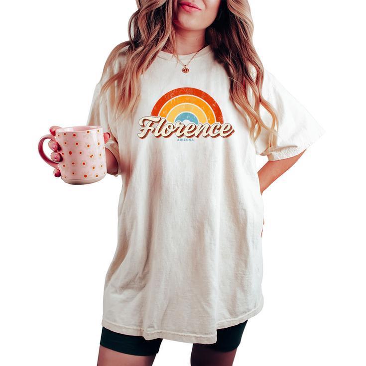 Florence Arizona Azintage Rainbow Rétro Années 70 T-shirt oversize confortable pour femme