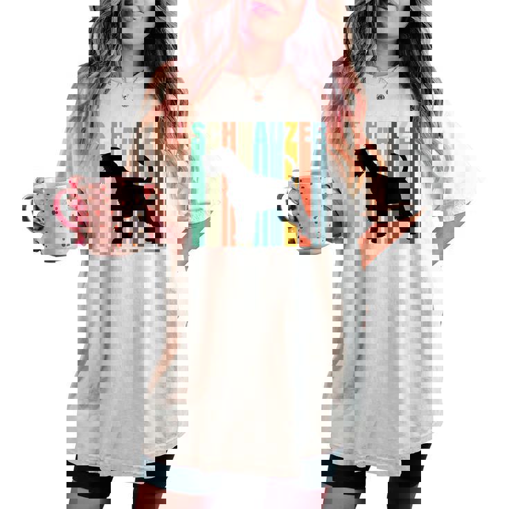 Minichnauzer Perro Retrochnauzer Cuello Camiseta extragrande cómoda para mujer