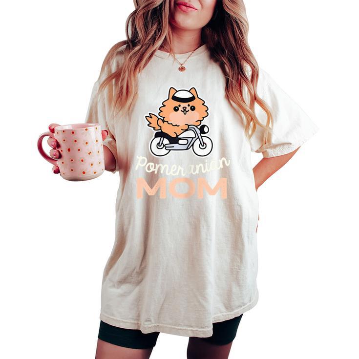 Pomerania Mamma Cane Proprietario Retrò Cane Madre T-shirt comoda oversize da donna