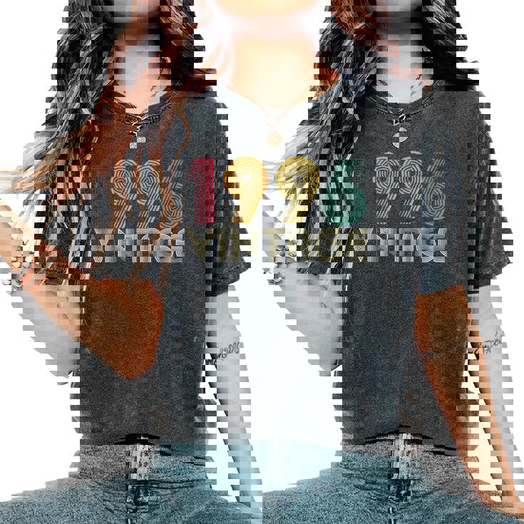 30歳の誕生日プレゼント 30歳 男性 女性 レトロ ヴィンテージ 1996 レディースオーバーサイズコンフォートTシャツ