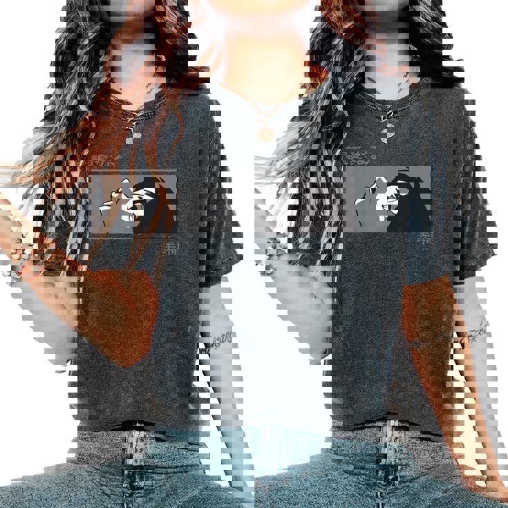 Anime Girl Eyes Japan Culture Japanesead Girl Aesthetic レディースオーバーサイズコンフォートTシャツ