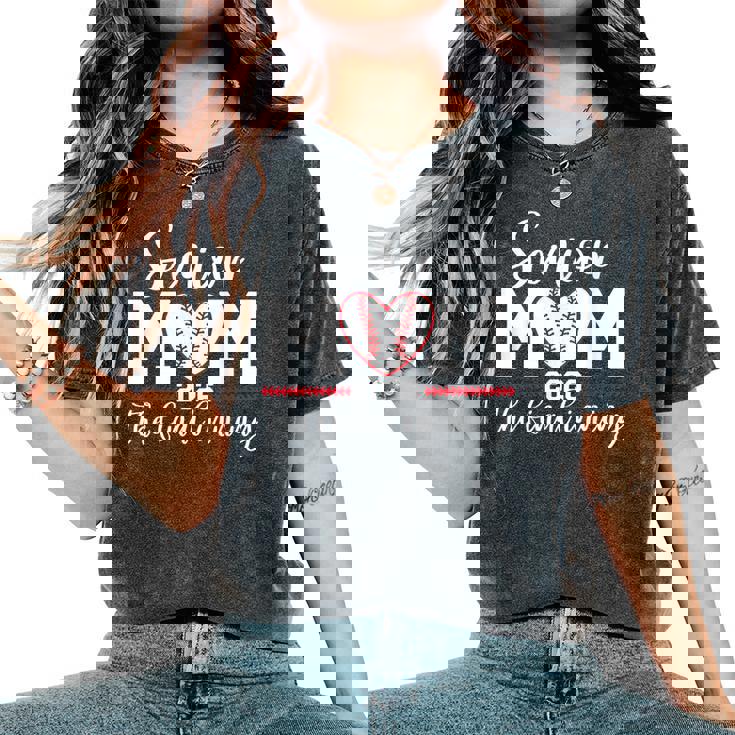 Baseball Senior Mom 2026 Final Inning Baseball Senior Mama Women's Oversized Comfort T-Shirt