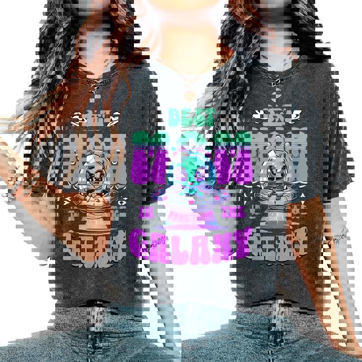 Best Mom In The Galaxy Cute Alien Women's Oversized Comfort T-Shirt