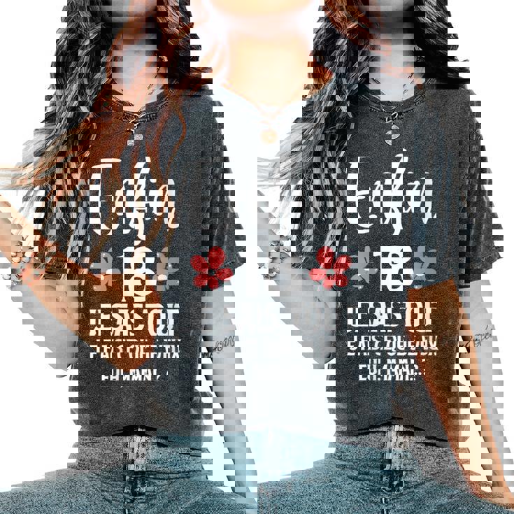 Cadeau 18 Ans Fille Maman Humour Fête D'anniversaire T-shirt oversize confortable pour femme