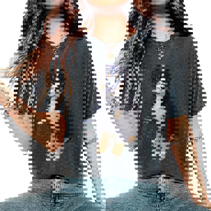 Camicia Bernese Mountain Dog Bernen Mom Dad Dog Pet Love T-shirt comoda oversize da donna