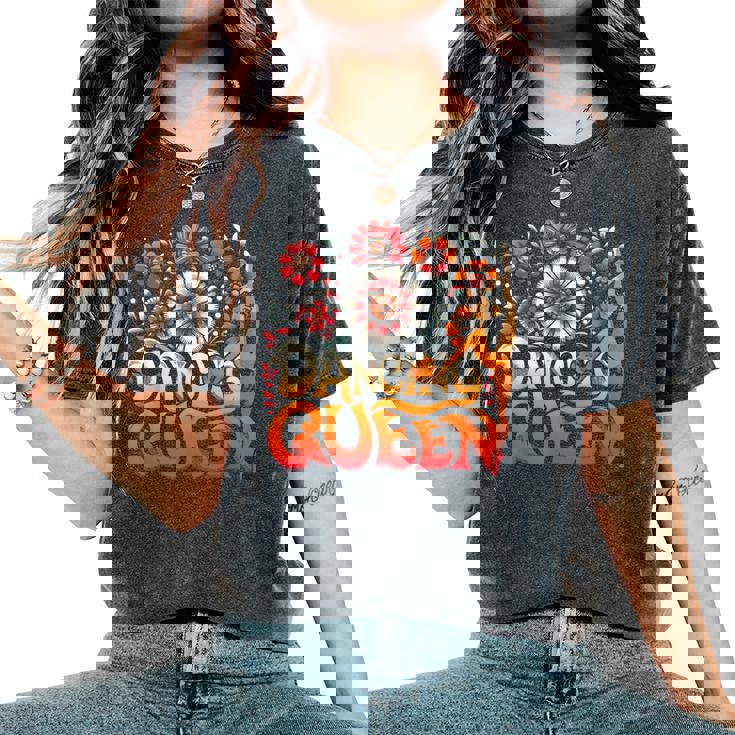 Dancing A Queen ダンシングヴィンテージ 70年代 80年代 ダンスパーティー用 レディースオーバーサイズコンフォートTシャツ
