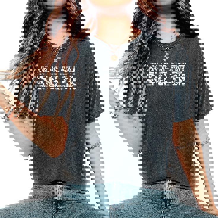 English Teacher In English Teaching Chool Quote レディースオーバーサイズコンフォートTシャツ