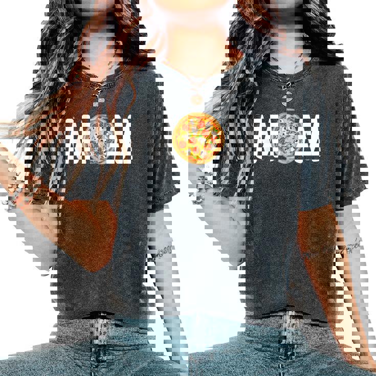 Mom Birthday Pizza 1St Birthday Pizza Family Matching Party Women's Oversized Comfort T-Shirt