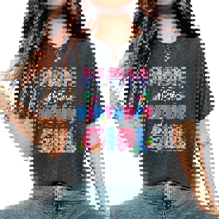 Mom And Dad Of The Birthday Girl Party Decor Family Matching Women's Oversized Comfort T-Shirt