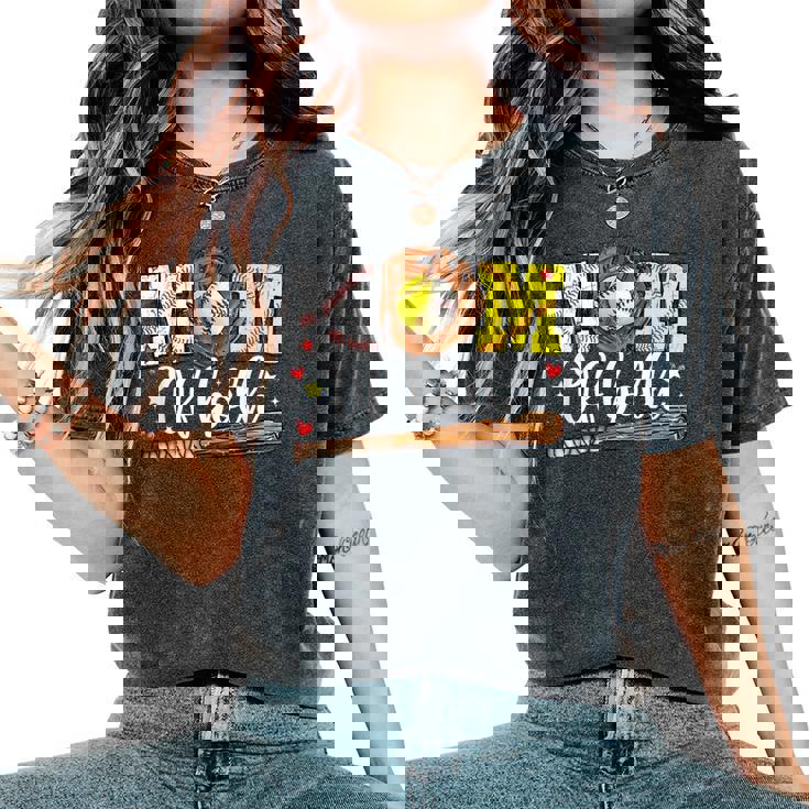 Mom Of Both Game Day Baseball Softball Mother's Day 2025 Women's Oversized Comfort T-Shirt