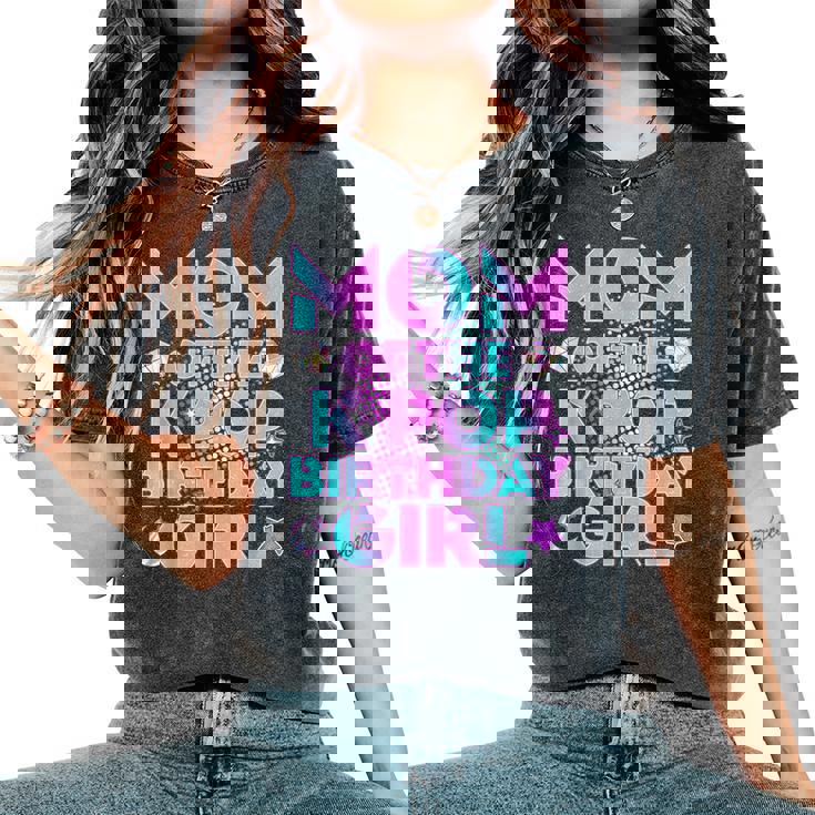 Mom Of The K-Pop Birthday Girl Matching Family Mommy Mother Women's Oversized Comfort T-Shirt