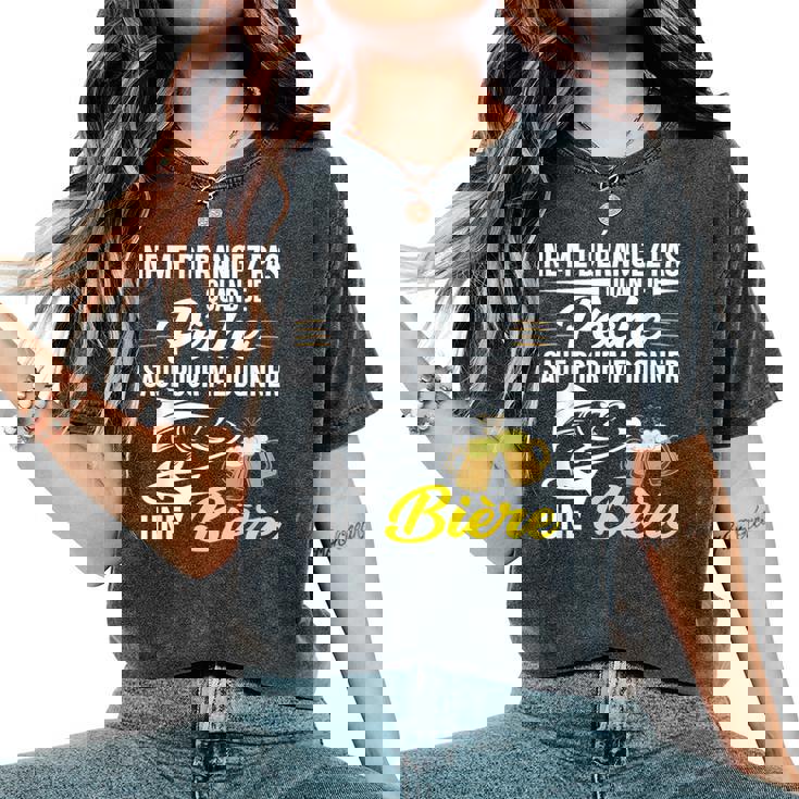 Ne Me Dérangez Je Pêche Me Donner Une Bière Pêcheur T-shirt oversize confortable pour femme