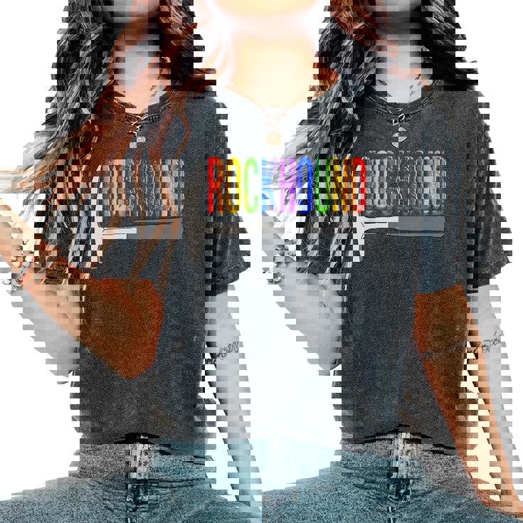 Rainbow Rockhound ロックピック 地質学ハンマー ロックハウンディング レディースオーバーサイズコンフォートTシャツ