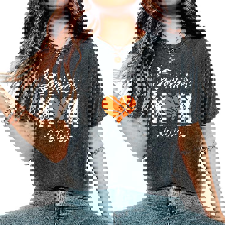 Senior Mom 2026 Class Of 2026 Basketball Graduate Mother Women's Oversized Comfort T-Shirt