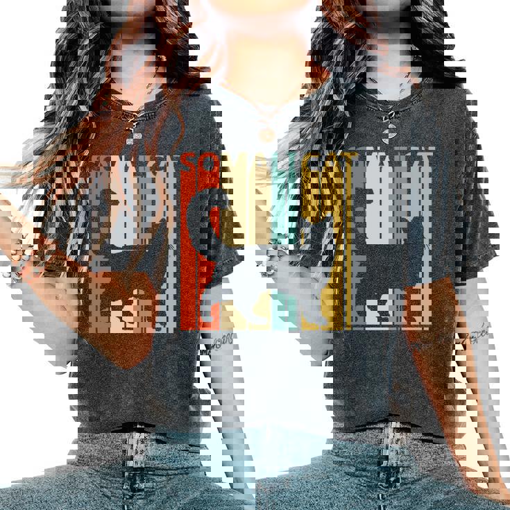 Somali -Omali ソマリ ネコ 長袖tシャツ レディースオーバーサイズコンフォートTシャツ