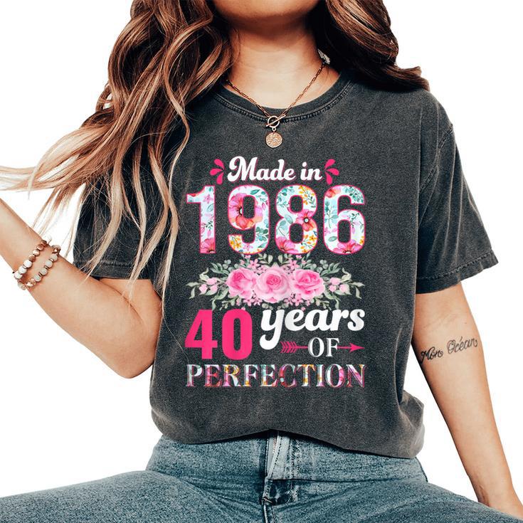 Vintage 1986 40 Años Cumpleaños Regalo Made In 1986 Camiseta extragrande cómoda para mujer