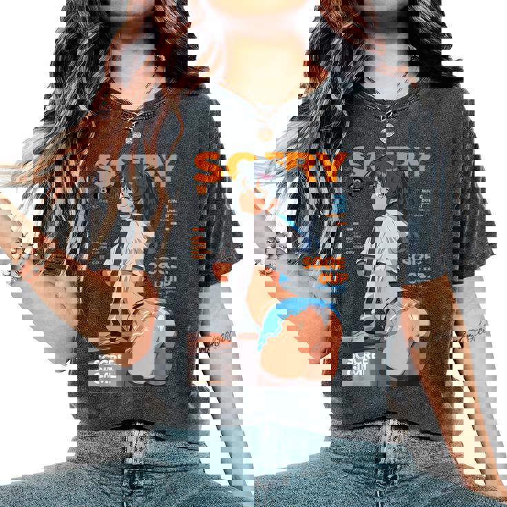 Waifu セクシー アニメ 女の子 モデル 表紙 和風 レディースオーバーサイズコンフォートTシャツ