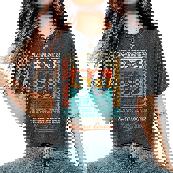 ヴィンテージ 1976 ギフト 男性 女性 長寿祝い 1976年生まれ 五十路祝い ユニークな誕生日プレゼント レディースオーバーサイズコンフォートTシャツ