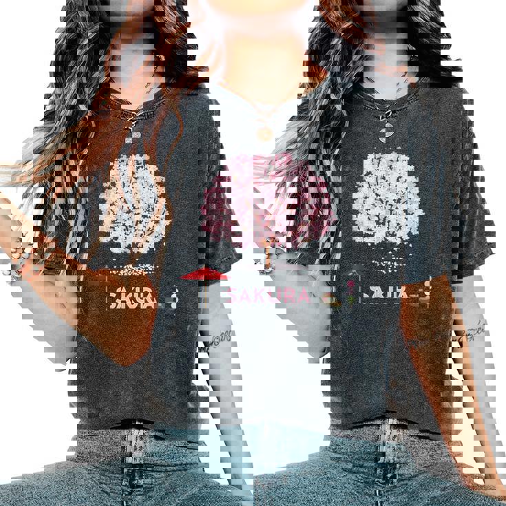 和 桜 シャツ ピンク 桜 花 木 花見 レディースオーバーサイズコンフォートTシャツ