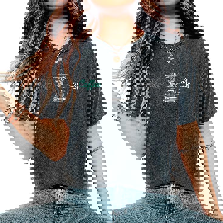 Coffee Life Coffee Lovers レディースオーバーサイズコンフォートTシャツ