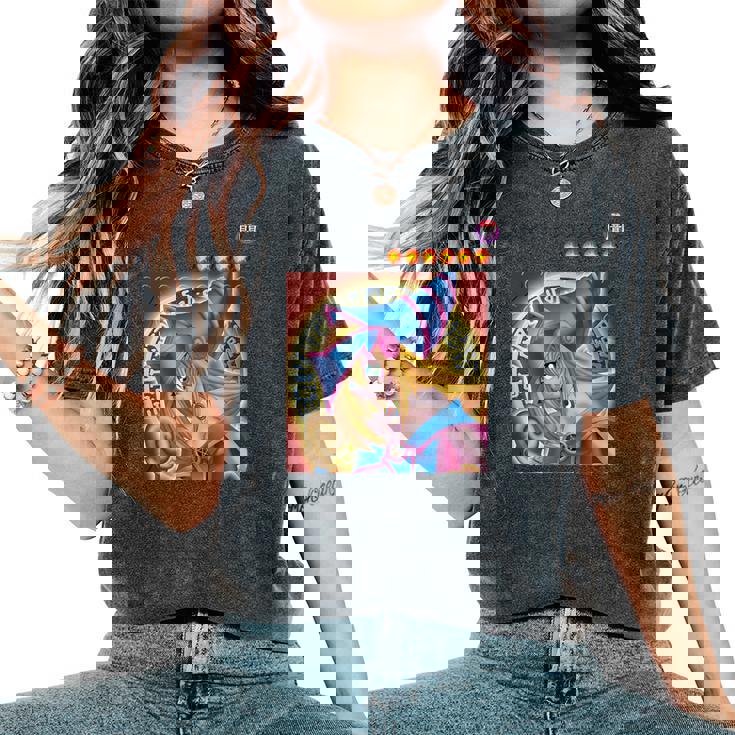 Dark Magician Girl クラシックカードデザイン Papl1447 レディースオーバーサイズコンフォートTシャツ