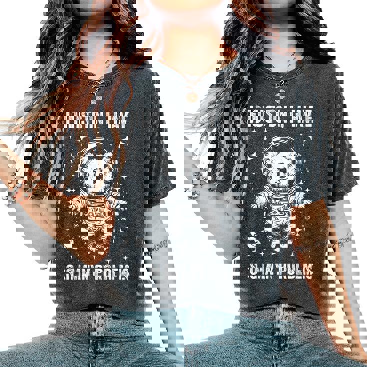 Koala Dad Mompace ヒューストン問題コアラ レディースオーバーサイズコンフォートTシャツ