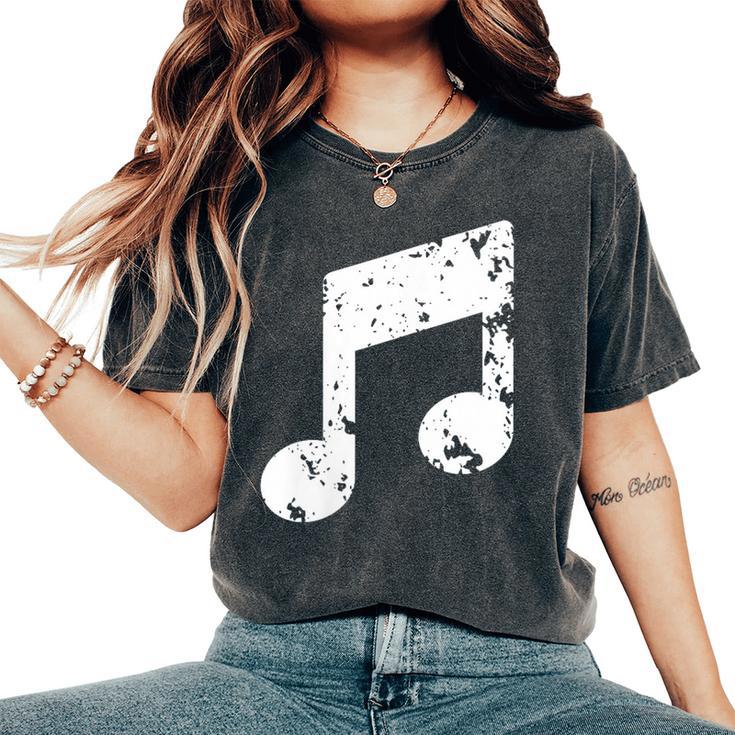 Nota Musical Cuello Camiseta extragrande cómoda para mujer