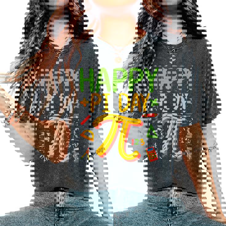 Pi Day Math Teacher March 14Th Happy Pi Day 314 Pi レディースオーバーサイズコンフォートTシャツ