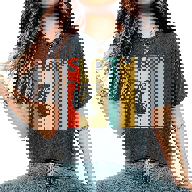 Sloth ナマケモノ 動物 レディースオーバーサイズコンフォートTシャツ