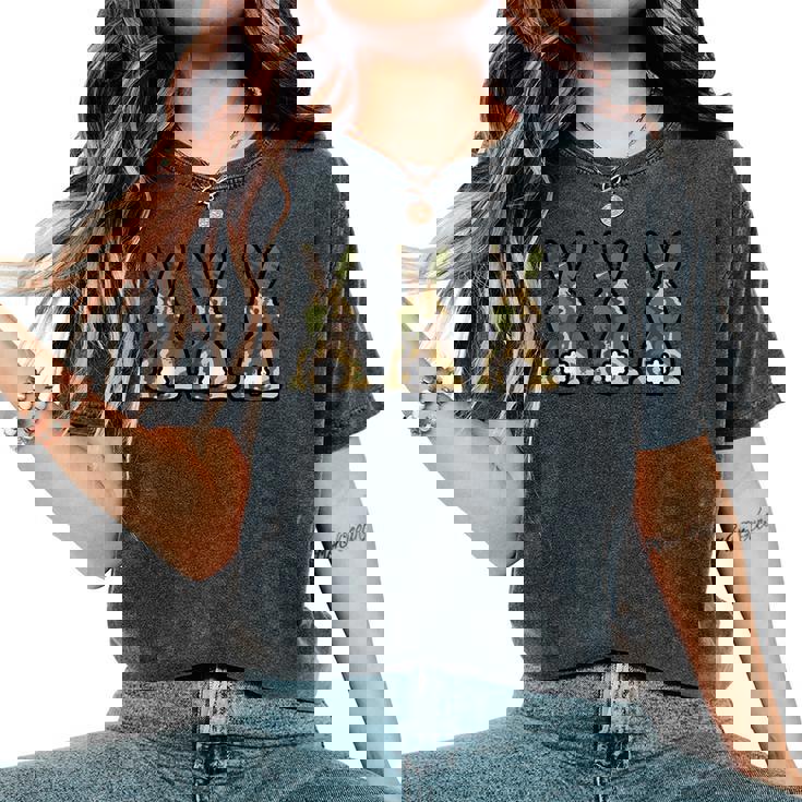 迷彩柄 ウサギ キュート イースターデー ウサギ 男性 女性 キッズ レディースオーバーサイズコンフォートTシャツ 迷彩柄 ウサギ キュート イースターデー ウサギ 男性 女性 キッズ レディースオーバーサイズコンフォートTシャツ