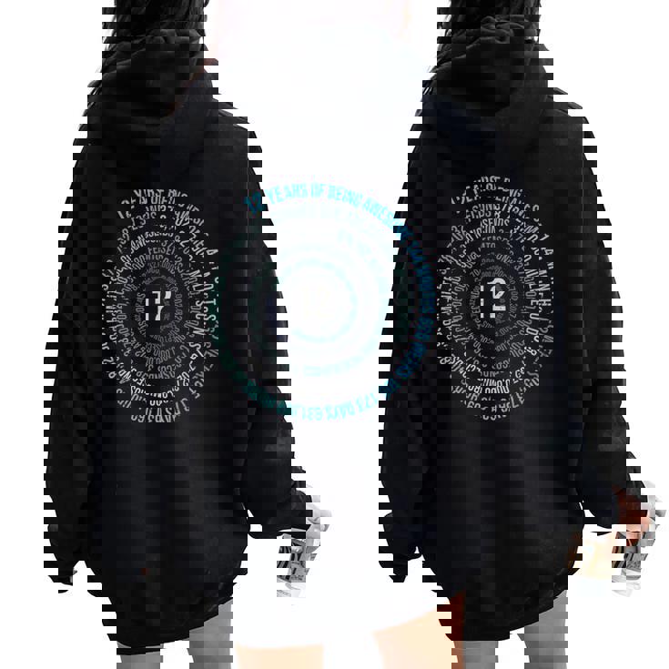 12歳 誕生日 ヘリックス 12歳 男の子 女の子 誕生日 レディース オーバーサイズ パーカー バックプリント