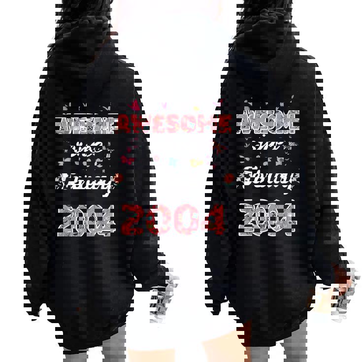 2004年2月から素晴らしい花、2004年2月の誕生日。 レディース オーバーサイズ パーカー バックプリント