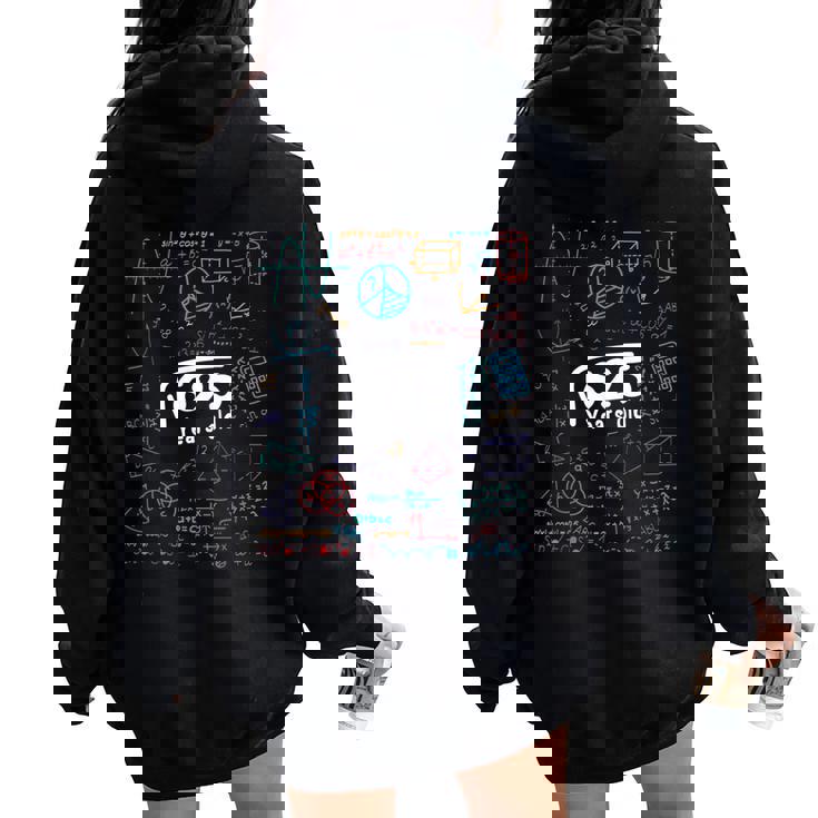 25 Años De Edad Hombres Es 25 Regalo De Cumpleaños Cuadrado Raíz De 625 Women Oversized Hoodie Back Print
