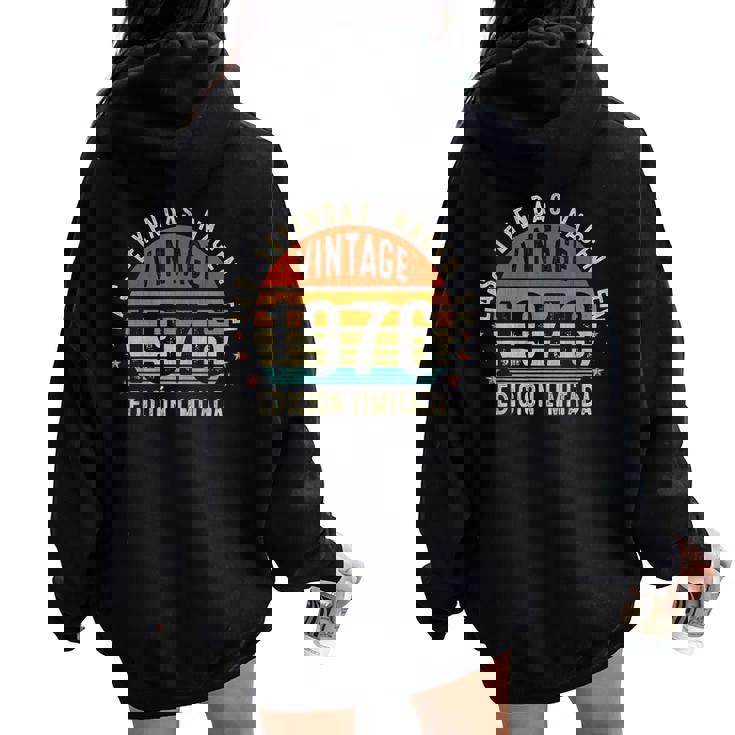 49 Años Cumpleaños Hombre Regalointage 1976 Women Oversized Hoodie Back Print