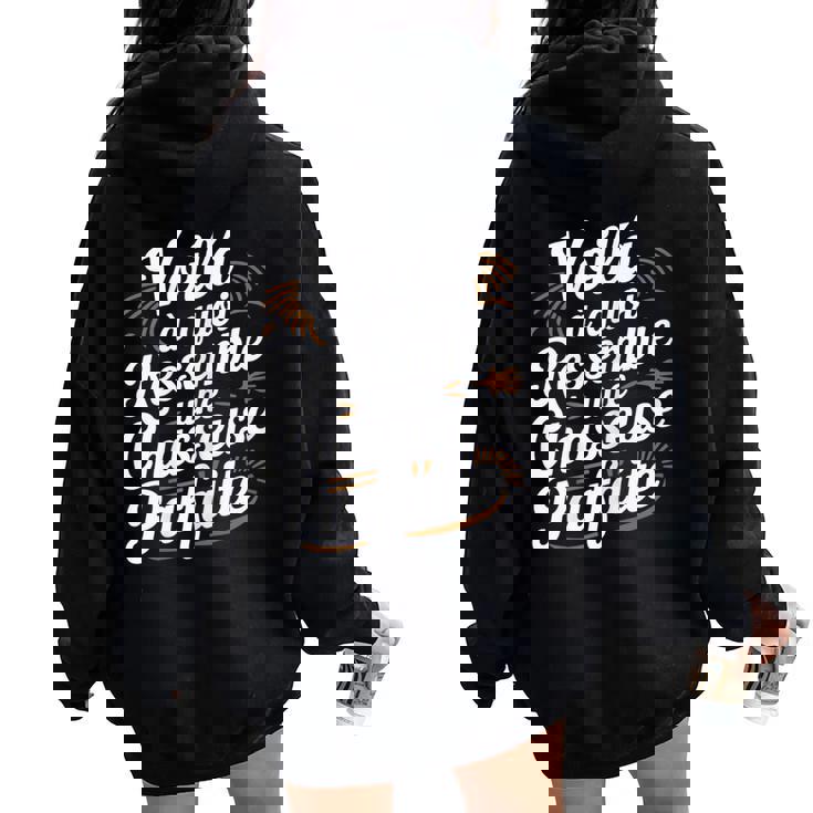 Chasseuse Parfaite Humour Chasse Idée Cadeau Drôle Sweat à capuche oversize pour femme avec imprimé dans le dos