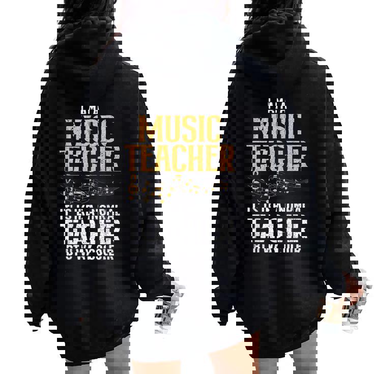 Cool Music Teacher Art For Men Women School Orchestra Coach Women Oversized Hoodie Back Print