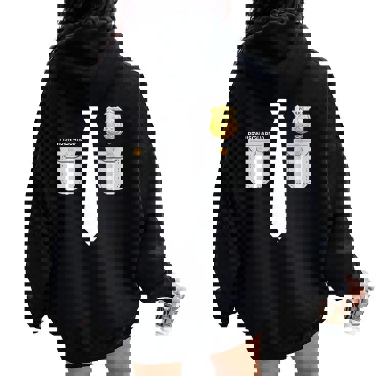 Costume De Gardien De Prison Américain Sweat à capuche oversize pour femme avec imprimé dans le dos