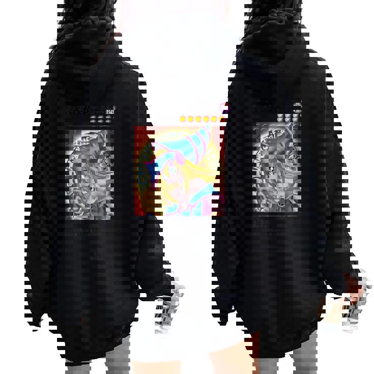 Dark Magician Girl クラシックカードデザイン Papl1447 レディース オーバーサイズ パーカー バックプリント