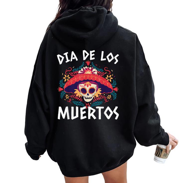 Erwachsen Herr Dame Kind Girl Dia De Los Muertos Mexiko Tod Sweat à capuche oversize pour femme avec imprimé dans le dos