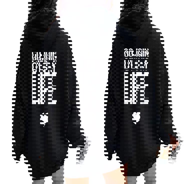 I Love You Presente Es Hombres Compromiso Aniversario Women Oversized Hoodie Back Print